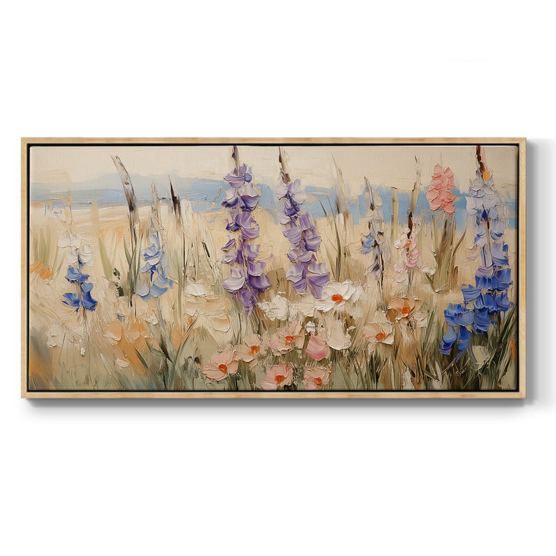 Botanical Series-CCV- Toile tendue avec châssis tendue, prête à être accrochée, H 17 po x l 33 po, Naturel