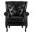 24"W Faux Leather Wingback Chair-594519263