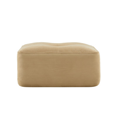 Camel Corduroy Ottoman Footstool