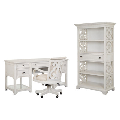Desk With Chair And Bookcase