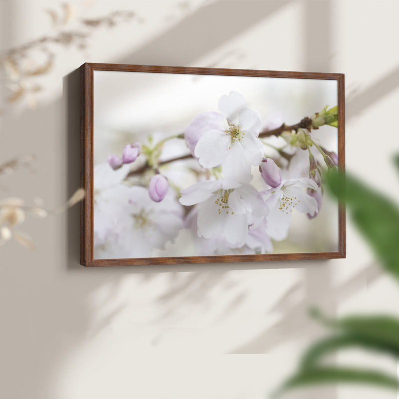 Signes du printemps - impression encadrée - réarmable, H 8 po x l 10 po, Noyer