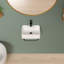 Lavabo de salle de bain mural en céramique 16 po x 16 po x 16 po avec trou pour robinet et support à serviettes