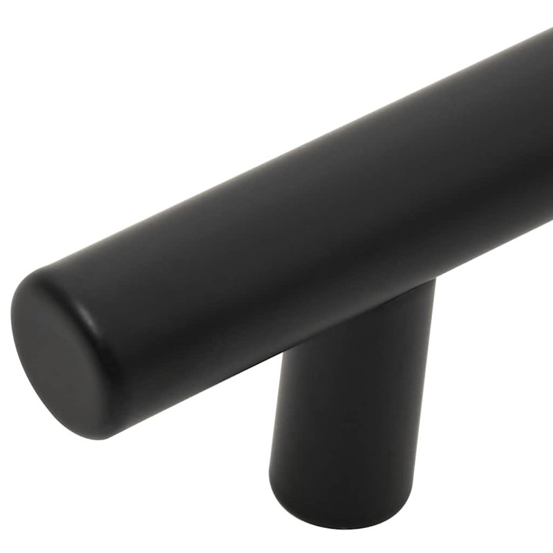 Acier inoxydable avec poignées d'armoire vidaXL, 5,03 pouces, Noir