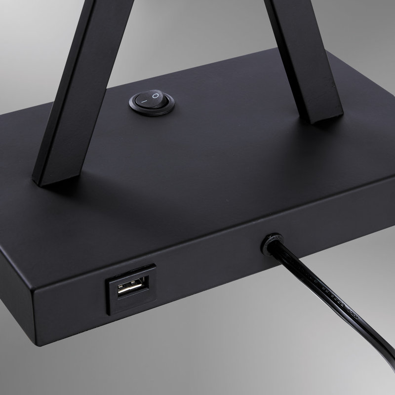 Ensemble de lampes de table noires 26 "avec USB Monterey