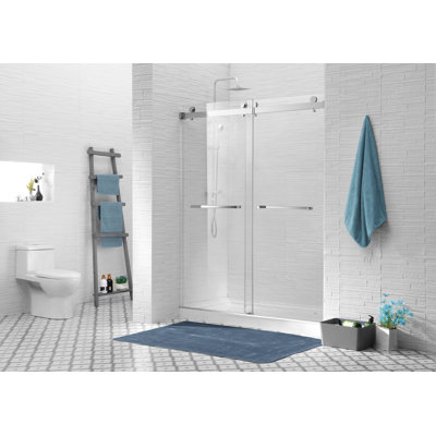 61"-66" W x 76" H Frameless Bypass Sliding Shower Door