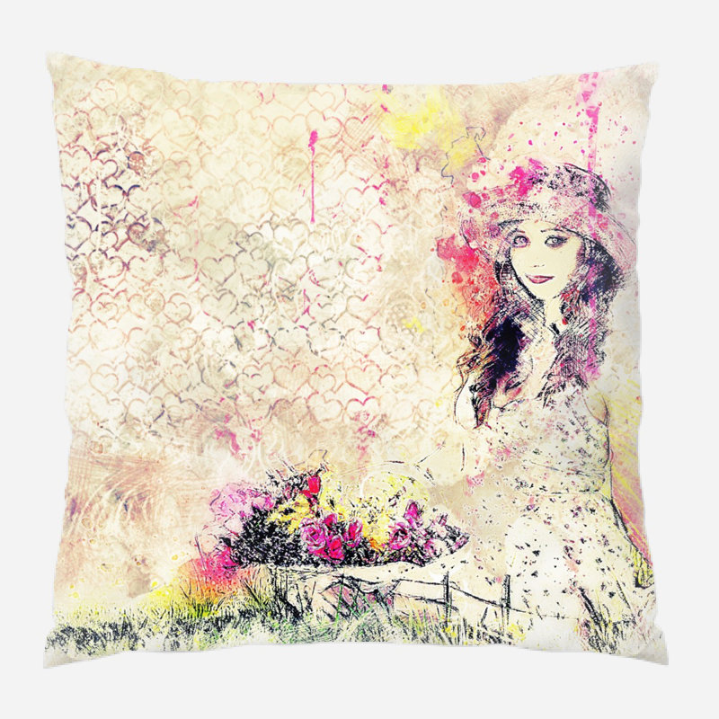 Coussin de fille fille Bob, Microsuède, Intérieur