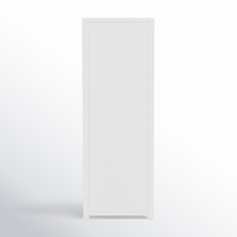 Lark 5 Drawer Dresser, White