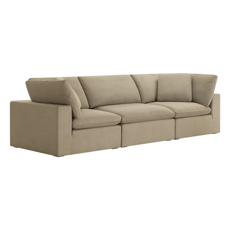 Canapé modulaire 3 pièces Calana Luxe, Amande, 3 pièces