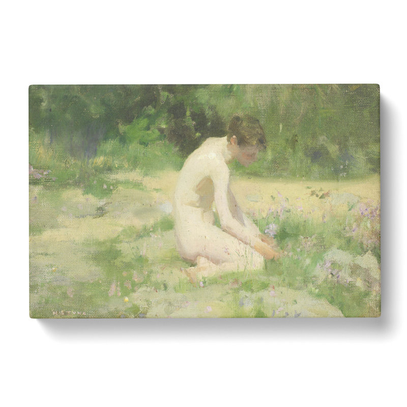 Sea-Pinks by Henry Scott Tuke - Wrapped Canvas, 50cm H x 76cm W x 3cm D