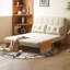Fauteuil-lit convertible 3-en-1 de 43,37 po - Dossier à 5 positions, mousse haute densité et pieds en bois massif, idéal pour les petits espaces et les adultes