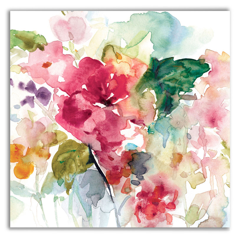 Citrus Floral Punch - reproduction d'art sur toile, H 16 po x l 16 po x P 1,5 po