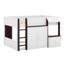 Lit mezzanine double avec maisonnette et rangement-1945068597