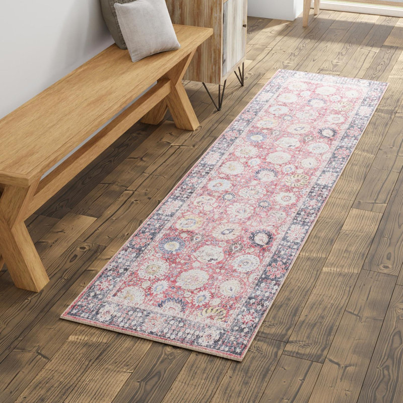 Madiah Performance Chenille Floral Indoor Rug, Runner 2' x 5'1"