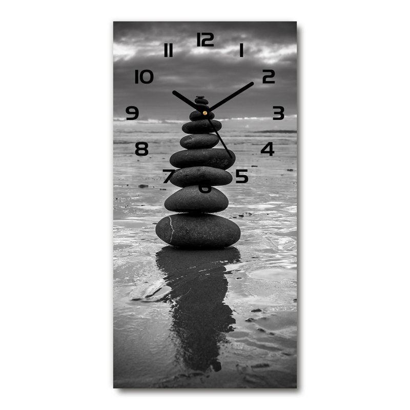 Jabien Glass Wall Clock, Grey/Black