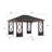 Sunjoy 13 ft. x 15 ft. Hardtop Gazebo, Outdoor Black Steel Roof Gazebo Aluminum Framed Gazebo with Planters and Ceiling Hook for Patio, Garden, and Backyard Activities