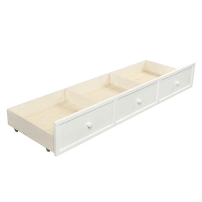 Wood Daybed With Three Drawers ,Twin Size Daybed,No Box Spring Needed ,White