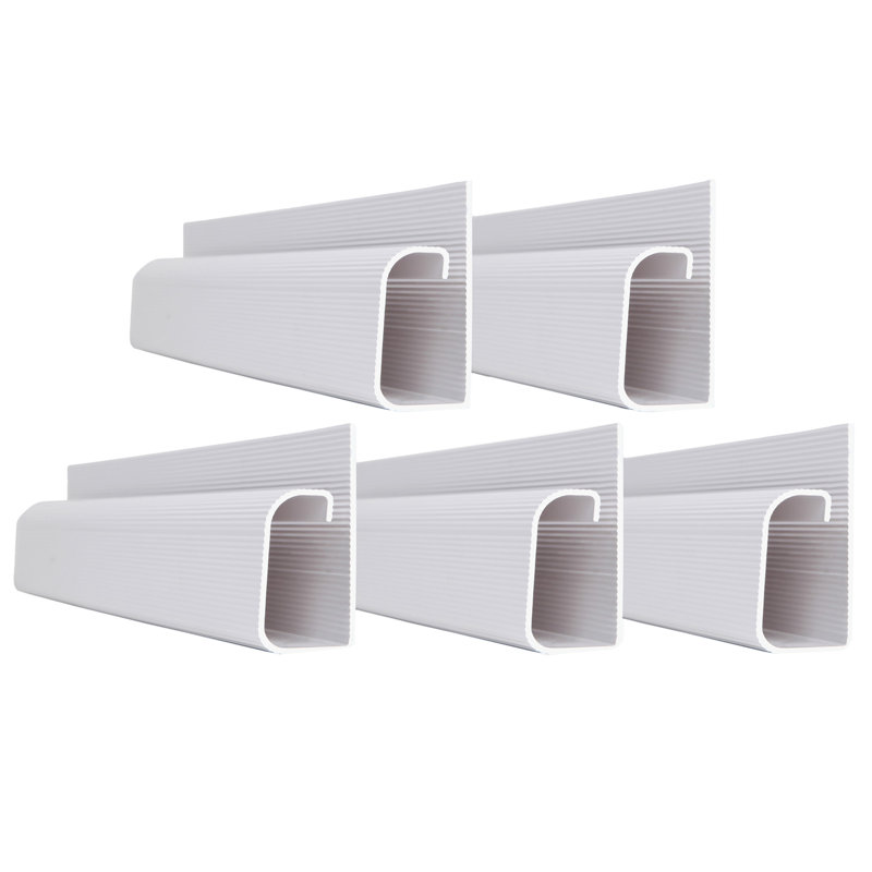 Ensemble de 5 passe-câbles simples sous le comptoir à 16 canaux J Simple Cord, Blanc