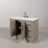 Hugo 48" Carrara White Marble Countertop Bath Vanity in Gray Oak with Faucet-90235000