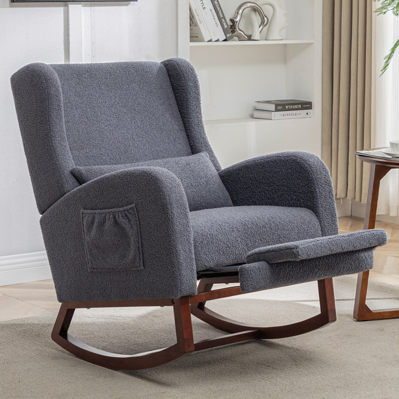 Rocking Chair, Teddy, Dark Gray