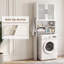 Over Toilet Storage Unit, Louvered Door, Crisp White