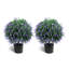 Arbre en forme de boule topiaire artificielle 21,6 po (ensemble de 2)