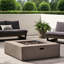 Réservoir de table de feu 50 000 carrés - gris. Pas d'assemblage. Foyer au propane pour l'extérieur, 38,87 po x 38,87 po x 12,72 po, 94,53 lb d'assemblage extérieur requis. Fosse, l 38,87 po x P 12,72 po