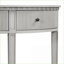 Élégante table basse en placage de pin avec rayures verticales, amplement de rangement Assemblage facile pour le salon