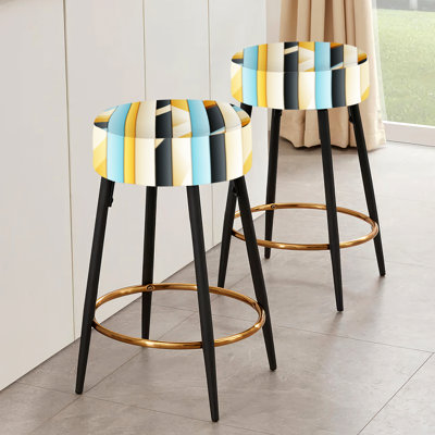 Urban Chic Striped Pattern II - Striped Bar Stools Set Of 2