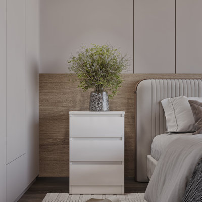 Braunstein 3 Drawer Bedside Table