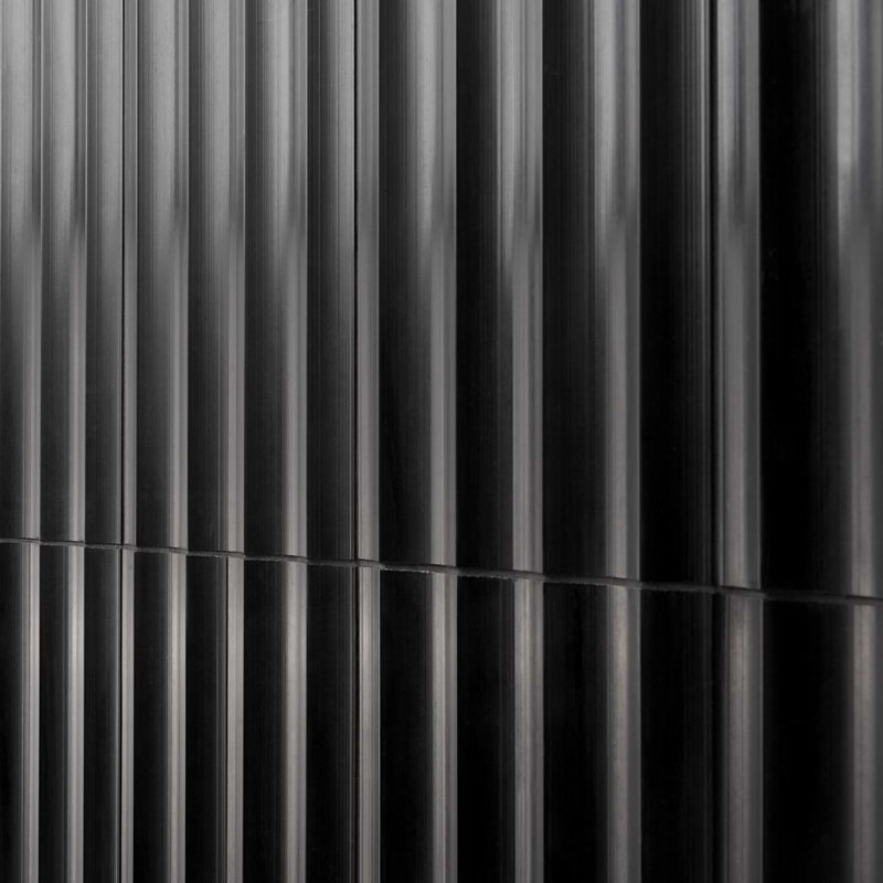 Stonework Black Jade 12x24 Marble Tile, Fluted 3D Honed