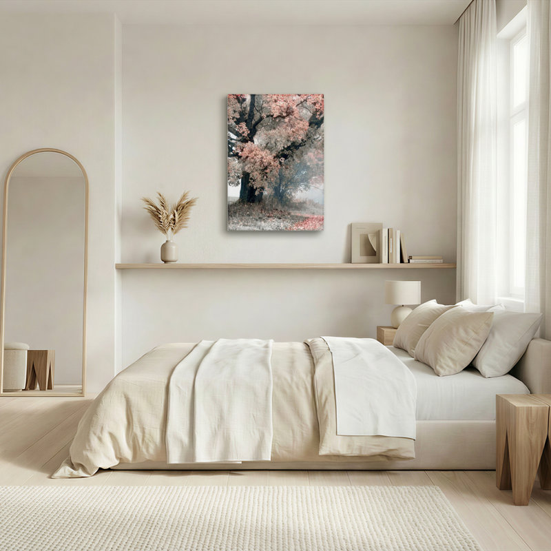 Arbre à fleurs de cerisier sur toile, ensemble de 1 reproduction d'art sur toile, H 18 po x l 12 po