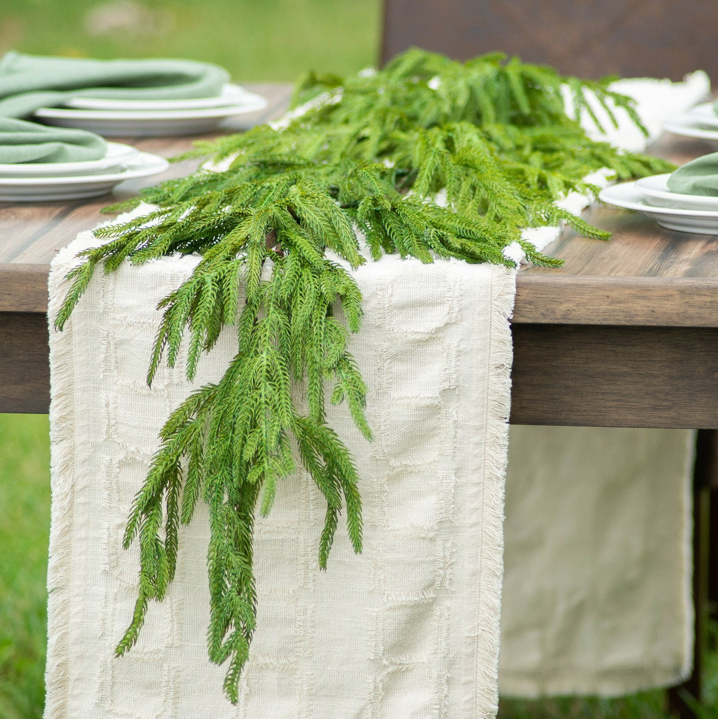 Norfolk Pine Christmas Garland, 25' L