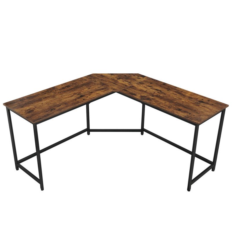 Myra L-Shape Desk, Rustic Brown