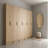 Oak Multi-Purpose Utility Storage Cabinet (5-Piece Set)-759234762