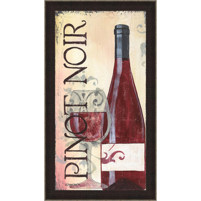 «Wine and Glass (Pinot Noir)», reproduction d'impression encadrée