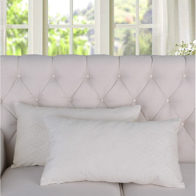 Housse de coussin rectangulaire en velours Ikat, Gardenia