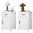 Set Of 2 Nightstand With Drawer