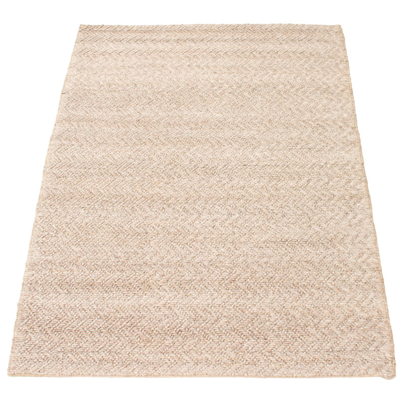 Tapis gris en laine tressé à la main Baltierra