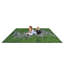 Tapis vert / gris à motif abstrait touffeté-66829532