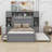 Wooden Bed With All-In-One Cabinet, Shelf And Sockets-1884817145