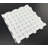 1" x 2" Thassos White and Blue Celeste Dot Marble Basketweave Moasic Floor and  Wall Tile