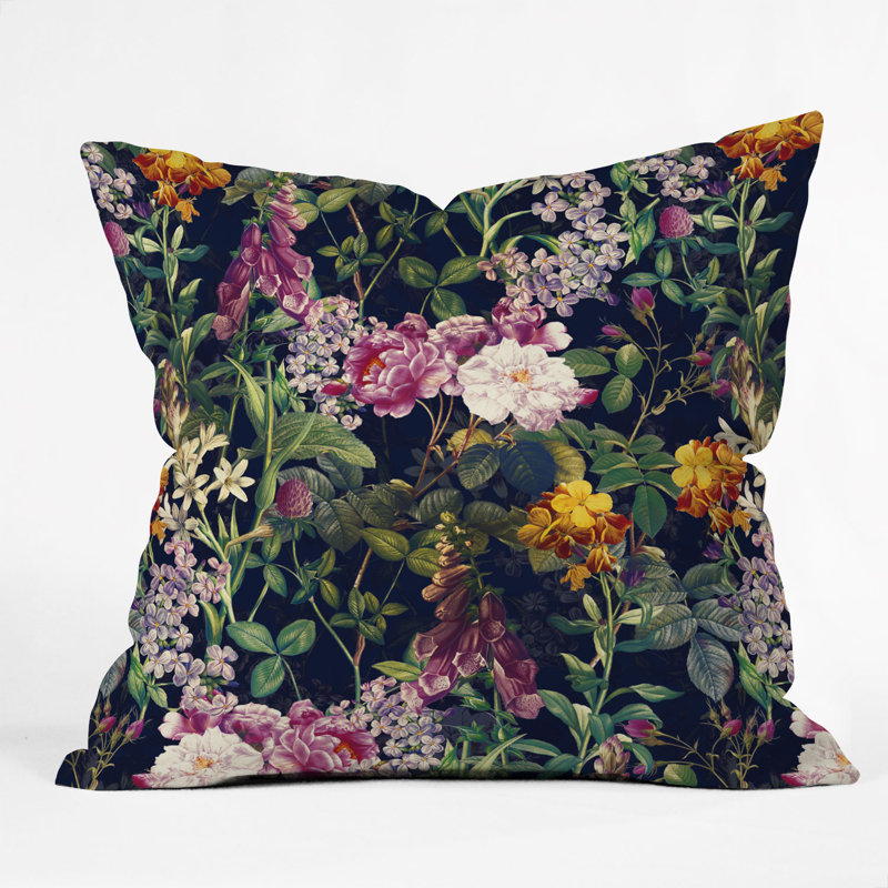 Outdoor Rectangular Pillow Cover and Insert, 18" x 18", Pink Outdoor Rectangular