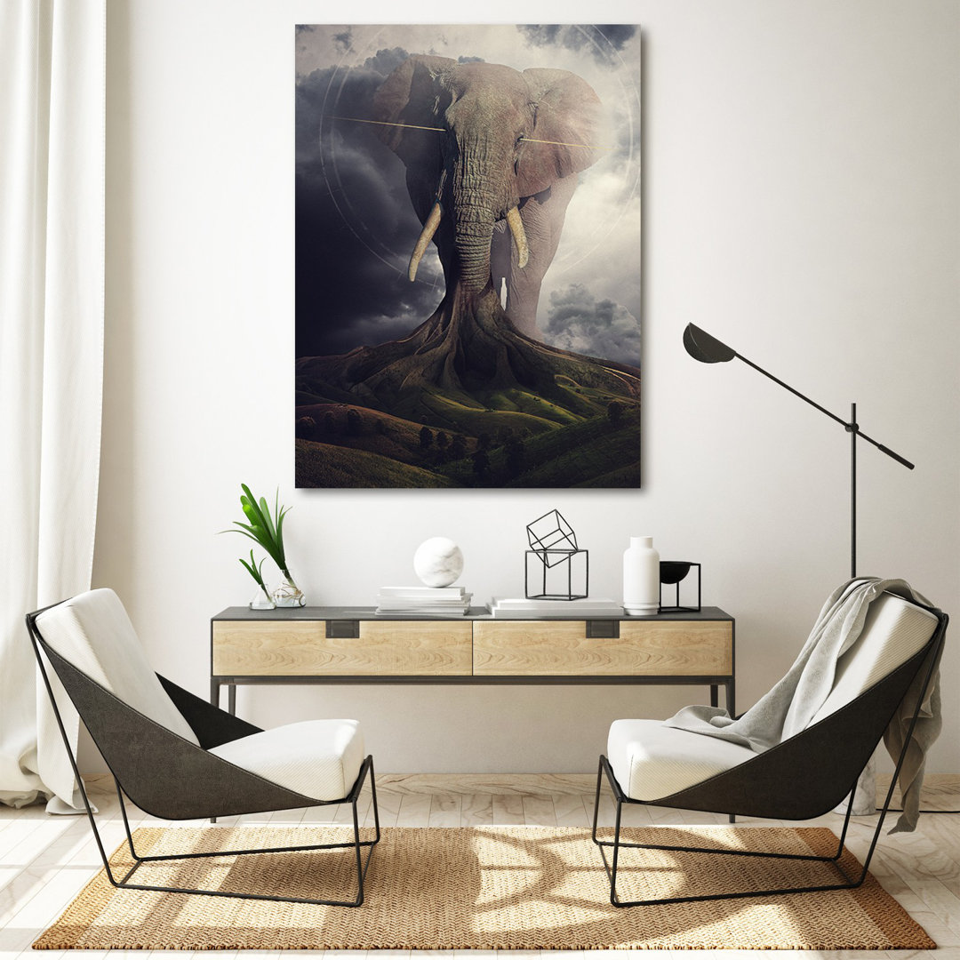 Rooted Elephant - Kunstdrucke auf Leinwand - Wrapped Canvas