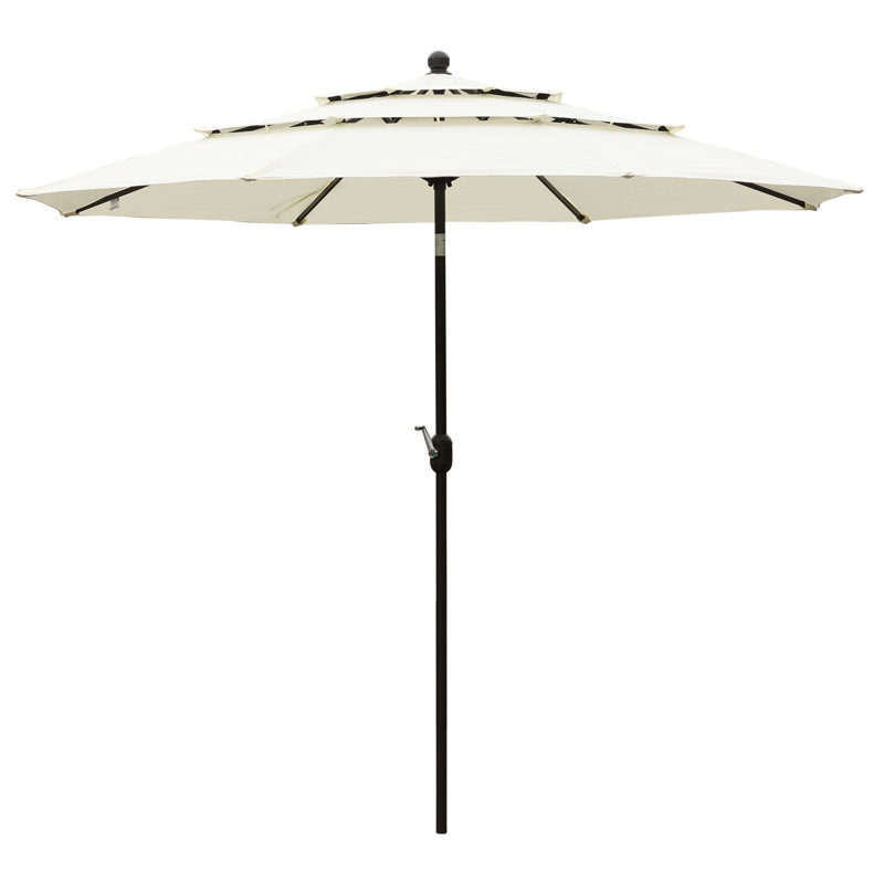 Parasol de patio à 3 niveaux 10 pi Ocilla, Beige