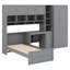 Lit plateforme en bois avec bureau, armoire, armoires, tiroirs et tablettes-1793954832