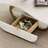 41.7" Gold Coffee Table With Abstract Shaped Design, Faux Marble Stainless Steel Base Coffee Table With Storage-761458185