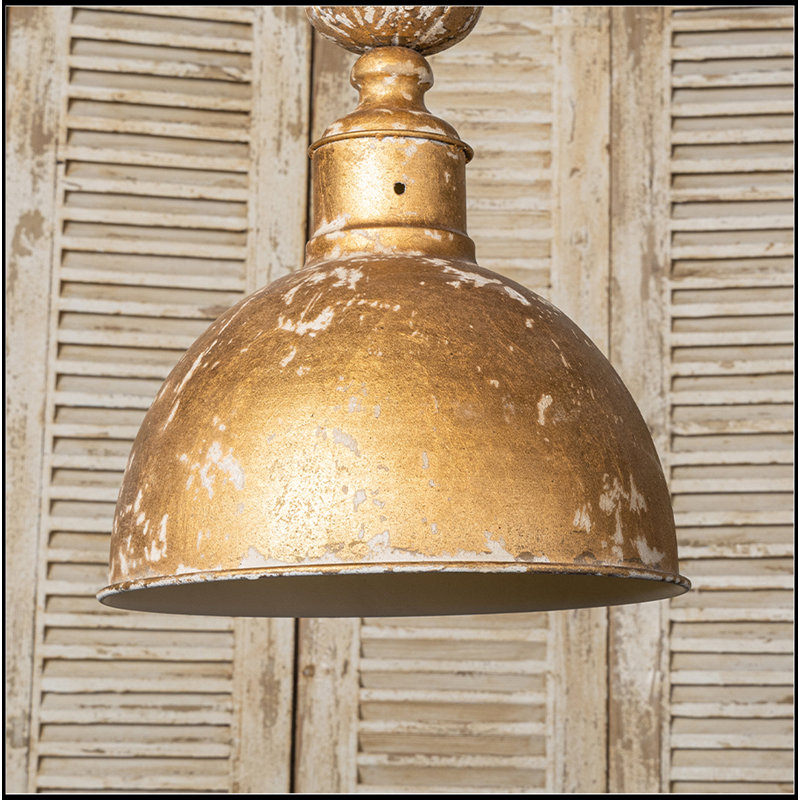 Luminaire suspendu rétro pour un intérieur élégant, parfait pour créer une ambiance douillette et sophistiquée, Doré