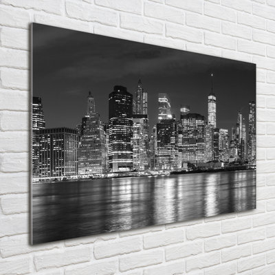 Manhattan By Night - Unframed Art Prints on Glass