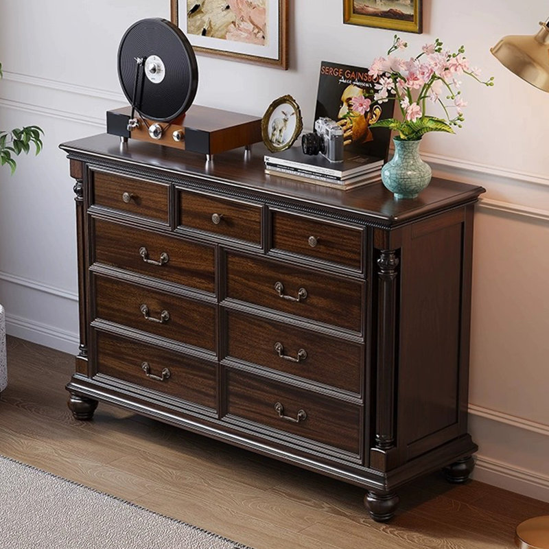 Walnut Solid Wood Rectangular Dressers & Chests