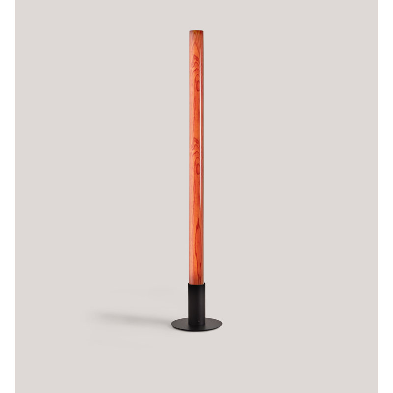 Estela LED Floor Lamp, Natural Cherry